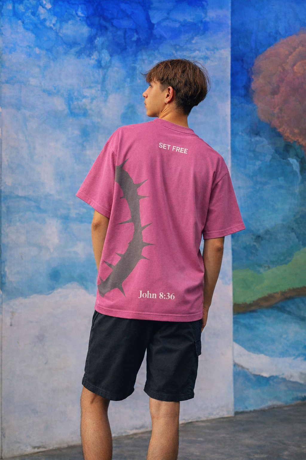 Set Free Christian T-Shirt – John 8:36 Bible Verse