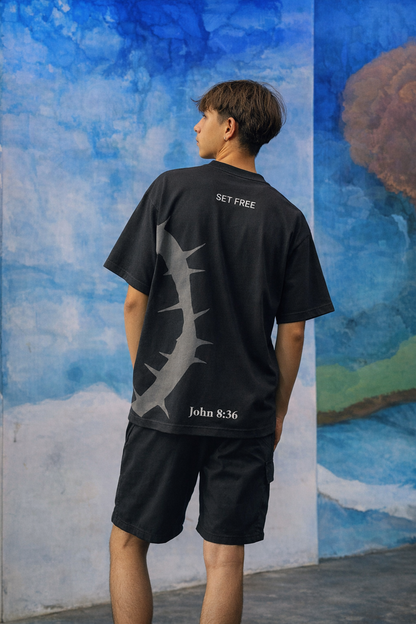 Set Free Christian T-Shirt – John 8:36 Bible Verse